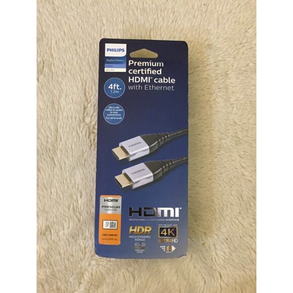 Philips 4' Premium HDMI Cable High Speed with Ethernet - Black - Picture 1 of 2